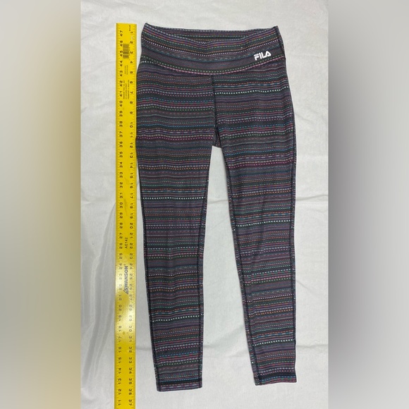 Fila leggings multi color sport full length size small - Picture 2 of 6